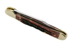 Case Mini Copperlock Crimson Red Peach Seed Jigged Bone, 27385, 61749L SS Pocket Knife -Knives Store CE27385 06 case