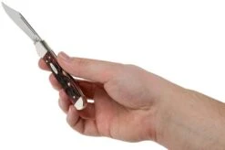 Case Mini Copperlock Crimson Red Peach Seed Jigged Bone, 27385, 61749L SS Pocket Knife -Knives Store CE27385 07 case