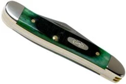 Case Peanut Hunter Green Bone, Sawcut, 27663, 6220 SS Pocket Knife -Knives Store CE27663 04 case
