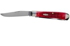 Case Trapper Dark Red Bone, Peach Seed Jig, 31950, 6254 CV Pocket Knife -Knives Store CE31950 03 case