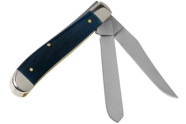 Case Mini Trapper Mediterranean Blue Bone, Smooth, 52803, 6207 SS Pocket Knife 2 Case Mini Trapper Mediterranean Blue Bone, Smooth, 52803, 6207 SS Pocket Knife - Image 2