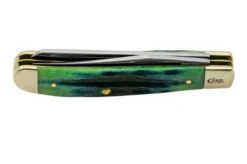 Case Jig Mini Trapper, Hunter Green Bone, Deep Canyon, 75834, 6207 SS, Pocket Knife -Knives Store CE75834 06 case