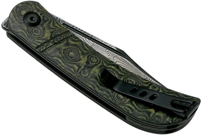 Civivi Appalachian Drifter C2015DS-3 Damascus, Yellow G10 Rose Carbon Fibre Gentleman's Knife 4 Civivi Appalachian Drifter C2015DS-3 Damascus, Yellow G10 Rose Carbon Fibre Gentleman's Knife - Image 4