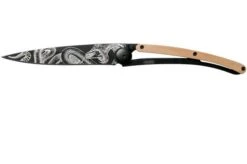 Deejo Tattoo Black 37g, Juniper Wood, Snake 1GB127 Pocket Knife