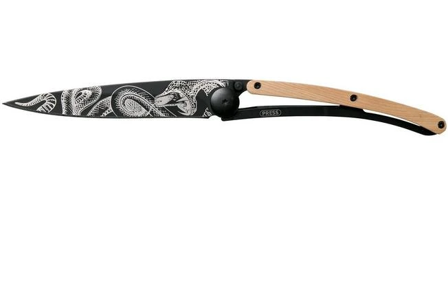 Deejo Tattoo Black 37g, Juniper Wood, Snake 1GB127 Pocket Knife 1 Deejo Tattoo Black 37g, Juniper Wood, Snake 1GB127 Pocket Knife