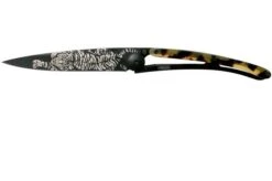 Deejo Tattoo 37g, Black Turtle, Tiger 1GC000100 Pocket Knife