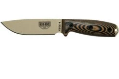 ESEE Model 4 Desert Tan Blade 3D Coyote-Black G10 Survival Knife 4PDT-005 Black Sheath + Belt Clip