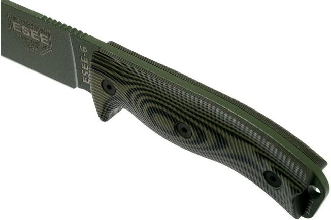 ESEE Model 6 OD Green Blade 3D OD Green-Black G10 Survival Knife 6POD-003 Black Sheath + Clip Plate 5 ESEE Model 6 OD Green Blade 3D OD Green-Black G10 Survival Knife 6POD-003 Black Sheath + Clip Plate - Image 5