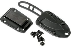 ESEE Candiru Black CAN-B Neck Knife With Black Sheath + Belt Clip -Knives Store EE CAN B 05 esee knives v2018 05