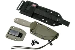 ESEE Model 3 Desert Tan Blade, Grey Handle 3P-MB-DT With Sheath + Clip And MOLLE-back -Knives Store EE ESEE 3P MB DT 07 esee knives