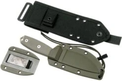 ESEE Model 3 Desert Tan Blade, Grey Handle 3P-MB-DT With Sheath + Clip And MOLLE-back -Knives Store EE ESEE 3P MB DT 08 esee knives