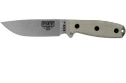 ESEE Model 4 Plain Edge S35VN, Canvas Micarta Handle 4P35V With Sheath + Clip