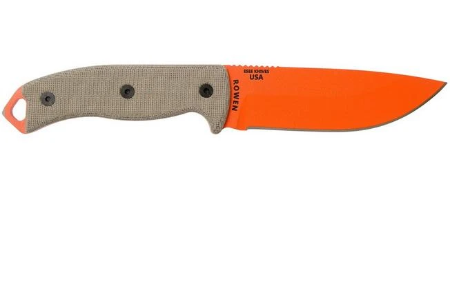 ESEE Model 5 Orange 5POG OD Green Micarta Survival Knife With Kydex Sheath + Belt Clip 2 ESEE Model 5 Orange 5POG OD Green Micarta Survival Knife With Kydex Sheath + Belt Clip - Image 2