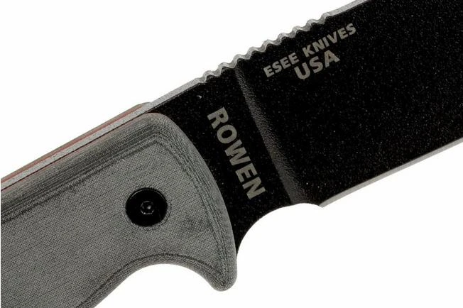 ESEE Model 6 Black Blade, Grey Handle 6P-KO Survival Knife Without Sheath 5 ESEE Model 6 Black Blade, Grey Handle 6P-KO Survival Knife Without Sheath - Image 5