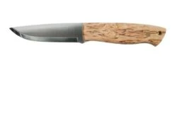 Brisa Trapper 95 - O1 Scandi - Curly Birch With Firesteel 2055 Bushcraft Knife