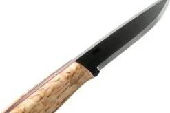 Brisa Trapper 95 - O1 Scandi - Curly Birch With Firesteel 2055 Bushcraft Knife -Knives Store ENZ 2055 05 brisa