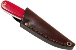 Brisa Necker 70 Alice, Red Micarta, Leather Sheath 9819 -Knives Store ENZ 9819 07 enzo enz 9819 07