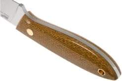 Brisa Bobtail 80 Mustard Micarta Handle, 12C27, Leather Sheath 9952 -Knives Store ENZ 9952 04 enzo knives