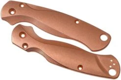 Flytanium Spyderco Paramilitary 2 Lotus Scales, Copper