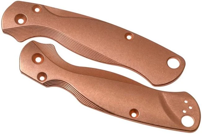 Flytanium Spyderco Paramilitary 2 Lotus Scales, Copper 1 Flytanium Spyderco Paramilitary 2 Lotus Scales, Copper