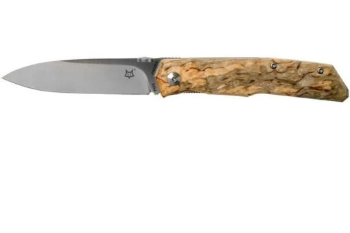 Fox Knives FX-525BE Curly Birch Pocket Knife, Bob Terzuola Design