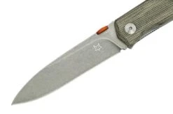 Fox Knives The Sicilian, Satin Green Micarta FX-525MI Pocket Knife, Bob Terzuola Design -Knives Store FOFX 525MI 03 fox
