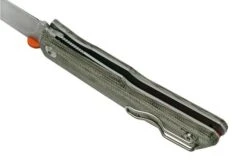 Fox Knives The Sicilian, Satin Green Micarta FX-525MI Pocket Knife, Bob Terzuola Design -Knives Store FOFX 525MI 05 fox