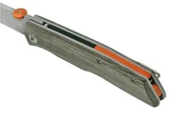 Fox Knives The Sicilian, Satin Green Micarta FX-525MI Pocket Knife, Bob Terzuola Design -Knives Store FOFX 525MI 07 fox