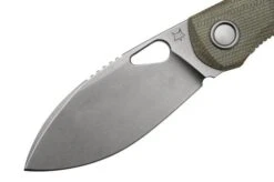 Fox Chilin FX-530-MOD Stonewashed M398, OD Green Micarta Pocket Knife, Jesper Voxnaes Design 8 Fox Chilin FX-530-MOD Stonewashed M398, OD Green Micarta Pocket Knife, Jesper Voxnaes Design -Knives Store FOFX 530 MOD 03 fox
