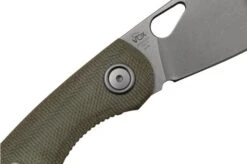 Fox Chilin FX-530-MOD Stonewashed M398, OD Green Micarta Pocket Knife, Jesper Voxnaes Design 10 Fox Chilin FX-530-MOD Stonewashed M398, OD Green Micarta Pocket Knife, Jesper Voxnaes Design -Knives Store FOFX 530 MOD 05 fox