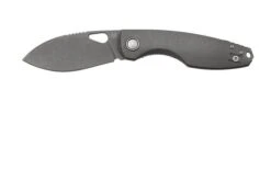 Fox Chilin FX-530-TIASW Acid Stonewashed M398, Grey Titanium Pocket Knife, Jesper Voxnaes Design