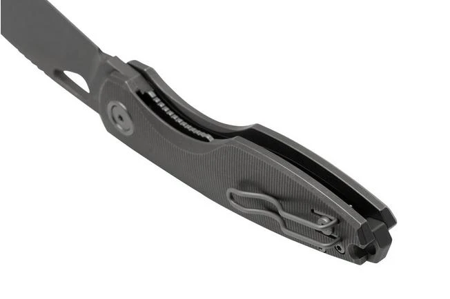 Fox Chilin FX-530-TIASW Acid Stonewashed M398, Grey Titanium Pocket Knife, Jesper Voxnaes Design 4 Fox Chilin FX-530-TIASW Acid Stonewashed M398, Grey Titanium Pocket Knife, Jesper Voxnaes Design - Image 4