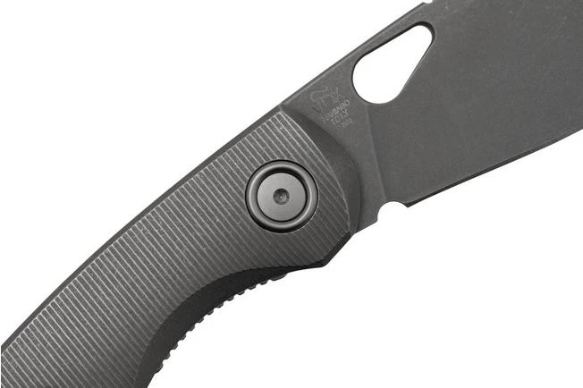 Fox Chilin FX-530-TIASW Acid Stonewashed M398, Grey Titanium Pocket Knife, Jesper Voxnaes Design 5 Fox Chilin FX-530-TIASW Acid Stonewashed M398, Grey Titanium Pocket Knife, Jesper Voxnaes Design - Image 5