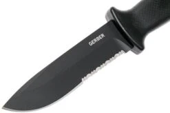 Gerber Prodigy Fixed Blade Black Serrated 22-01121 Fixed Knife -Knives Store GE22 01121 03 gerber ge22 01121 03