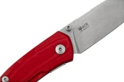 GiantMouse ACE Iona V2 Red Linen Micarta Stonewashed Magnacut, Pocket Knife -Knives Store GM IONA V2 RED LINEN 05 giantmouse