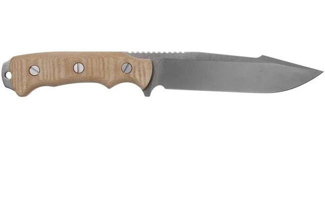 Rick Hinderer Fieldtac 6” Harpoon Spearpoint Stonewash Natural Micarta Survival Knife 2 Rick Hinderer Fieldtac 6” Harpoon Spearpoint Stonewash Natural Micarta Survival Knife - Image 2