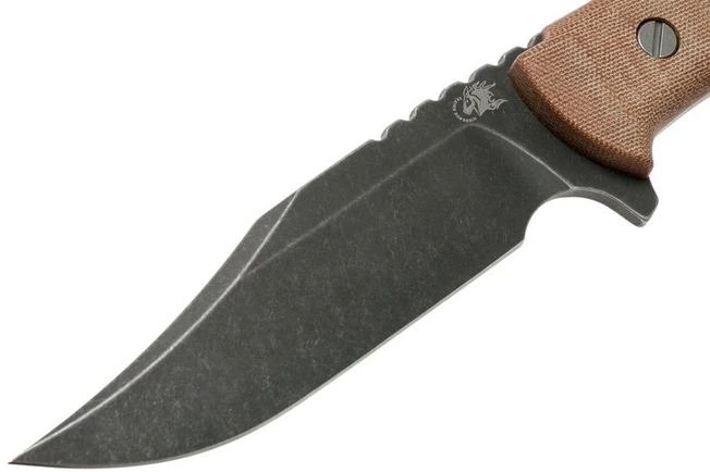 Rick Hinderer Ranch Bowie Natural Canvas Micarta, Battle Black, Bowie Knife 3 Rick Hinderer Ranch Bowie Natural Canvas Micarta, Battle Black, Bowie Knife - Image 3