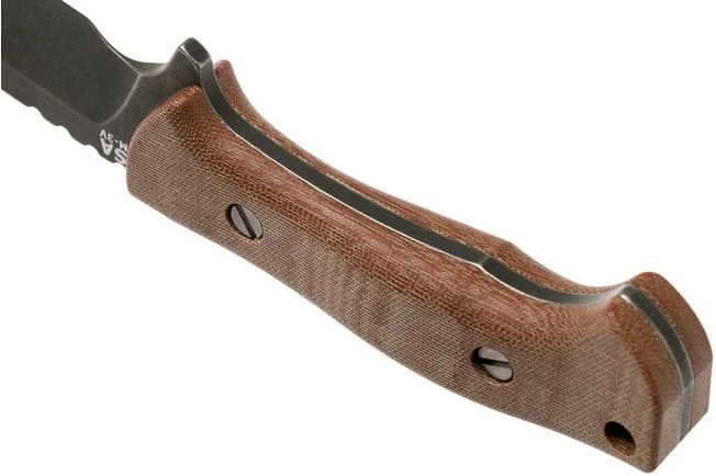 Rick Hinderer Ranch Bowie Natural Canvas Micarta, Battle Black, Bowie Knife 4 Rick Hinderer Ranch Bowie Natural Canvas Micarta, Battle Black, Bowie Knife - Image 4