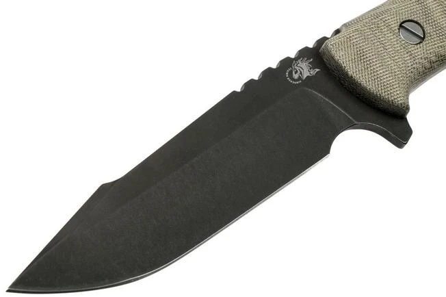 Rick Hinderer Ranch Harpoon Spanto Battle Black Green Micarta Survival Knife 3 Rick Hinderer Ranch Harpoon Spanto Battle Black Green Micarta Survival Knife - Image 3