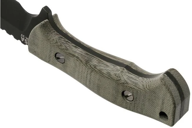 Rick Hinderer Ranch Harpoon Spanto Battle Black Green Micarta Survival Knife 4 Rick Hinderer Ranch Harpoon Spanto Battle Black Green Micarta Survival Knife - Image 4