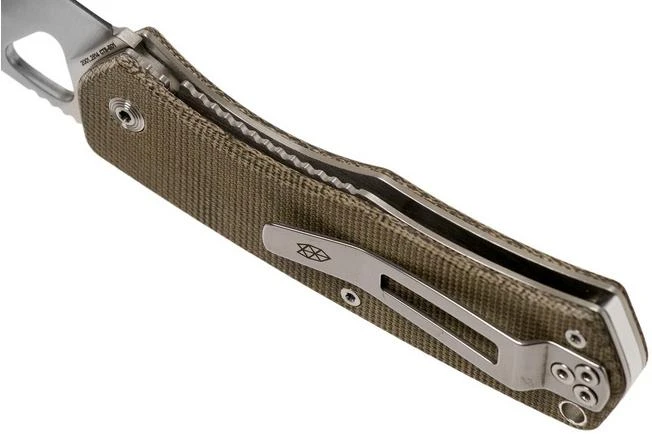 The James Brand Folsom KN102127-00 Od Green Micarta + Satin Pocket Knife 5 The James Brand Folsom KN102127-00 Od Green Micarta + Satin Pocket Knife - Image 5