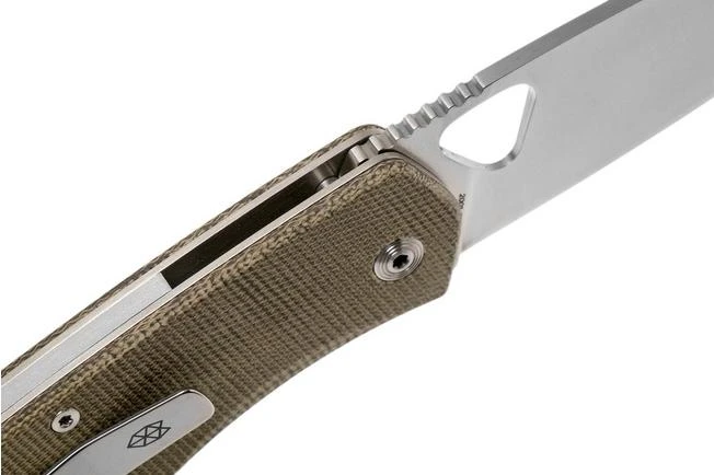 The James Brand Folsom KN102127-00 Od Green Micarta + Satin Pocket Knife 6 The James Brand Folsom KN102127-00 Od Green Micarta + Satin Pocket Knife - Image 6