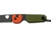 The James Brand The Redstone, OD Green + Orange PP, Black, Serrated, KN118197-01, Pocket Knife