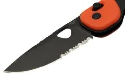 The James Brand The Redstone, OD Green + Orange PP, Black, Serrated, KN118197-01, Pocket Knife -Knives Store JAKN118197 01 03 jamesbrand