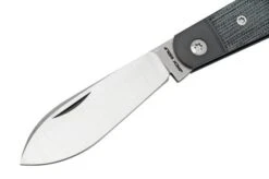 Jack Wolf Low Drag Jack DRAG-01-BLK, Black Canvas Micarta, Slipjoint Pocket Knife -Knives Store JW DRAG 01 BLK 03 jackwolf