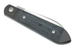 Jack Wolf Low Drag Jack DRAG-01-BLK, Black Canvas Micarta, Slipjoint Pocket Knife -Knives Store JW DRAG 01 BLK 06 jackwolf