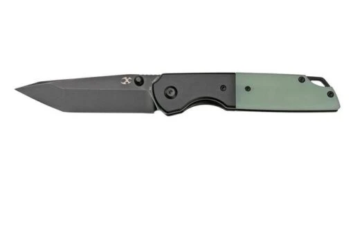 Kansept Warrior T1005T4 Black Tanto, Jade G10 Pocket Knife, Kim Ning Design