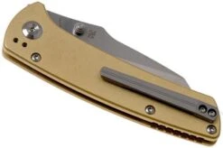 Kansept Main Street T1015B6 Brass Pocket Knife, Dirk Pinkerton Design -Knives Store KST1015B6 04 kansept knives