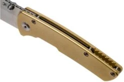 Kansept Main Street T1015B6 Brass Pocket Knife, Dirk Pinkerton Design -Knives Store KST1015B6 07 kansept knives