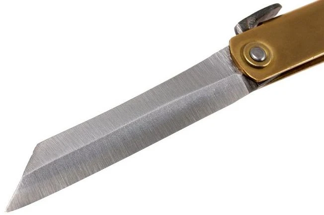 Higonokami Pocket Knife 7 Cm HIGO09, Blue Paper Steel, Messing 3 Higonokami Pocket Knife 7 Cm HIGO09, Blue Paper Steel, Messing - Image 3